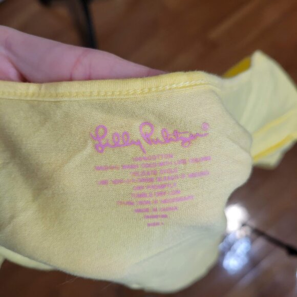 Lilly Pulitzer Yellow Scoop Neck Tee – Size Large, 100% Cotton - Picture 4 of 4
